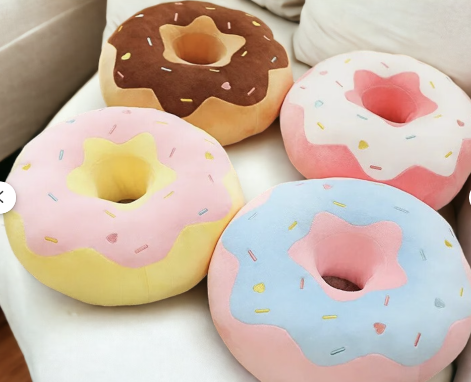 Plush Donut Pillow