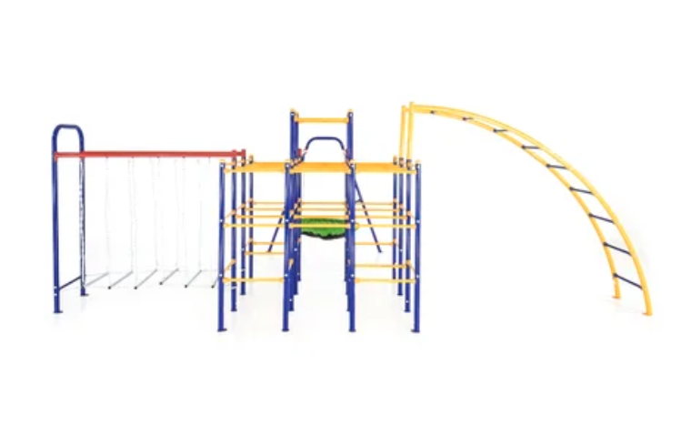 Jungle gym with monkey bars