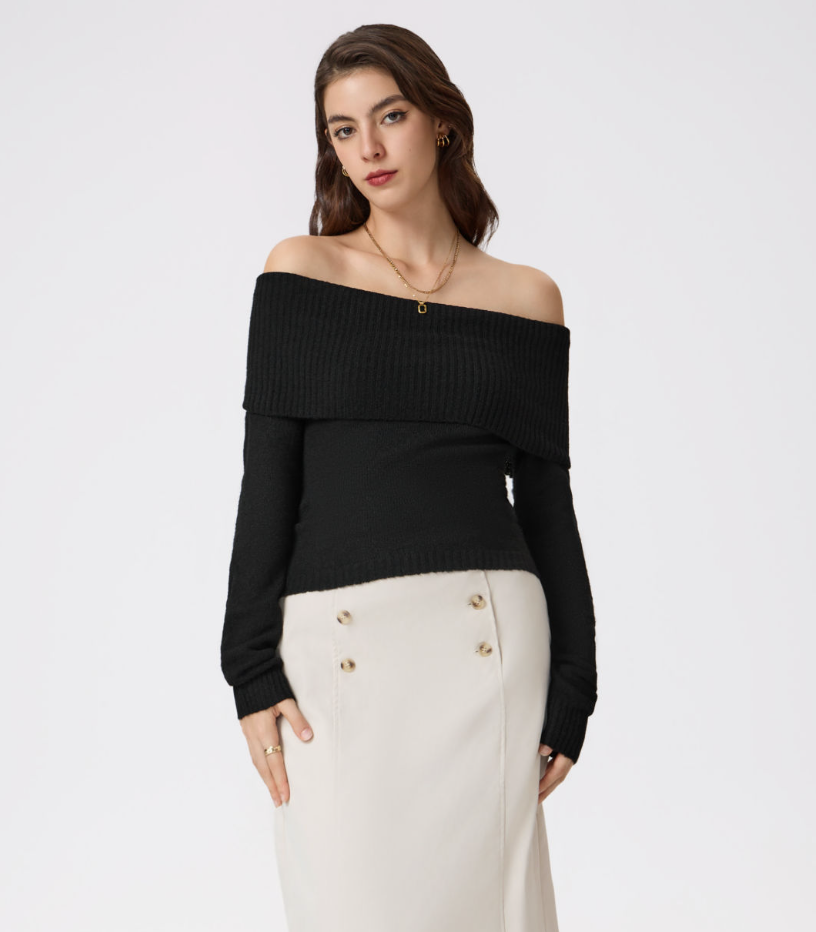 Off Shoulder Knit top