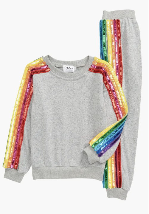 Lola &amp; The Boys Sequin Sweats Outfit