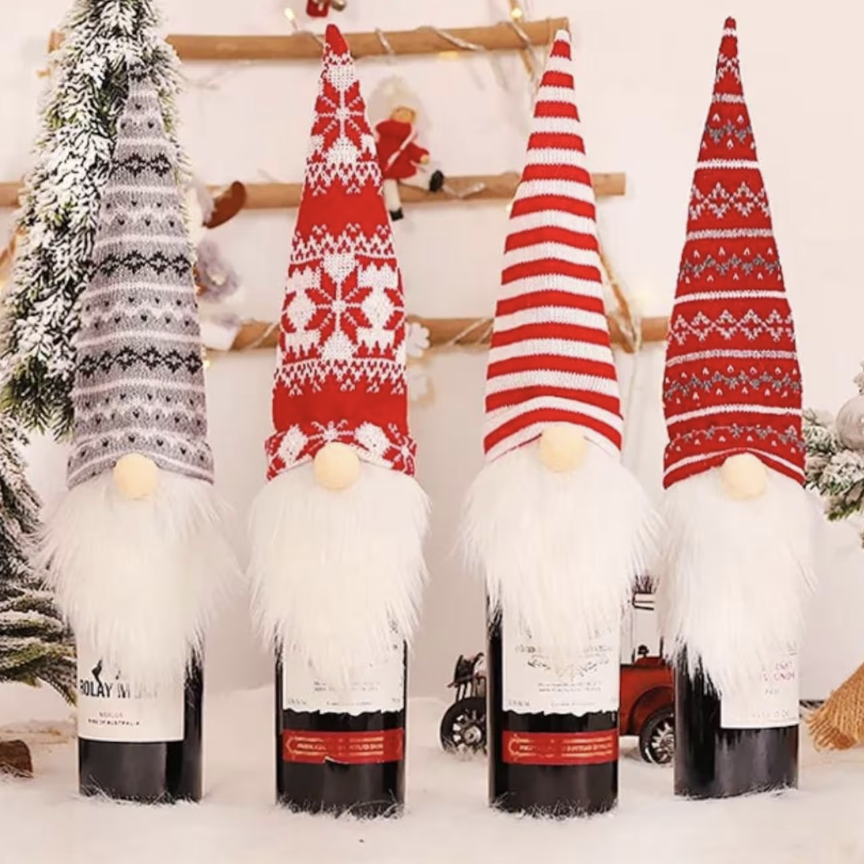 Gnome Wine Bottle Covers