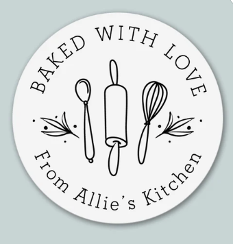 Baked with Love stickers