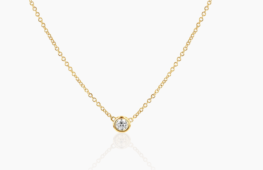 Diamond Solitare Necklace