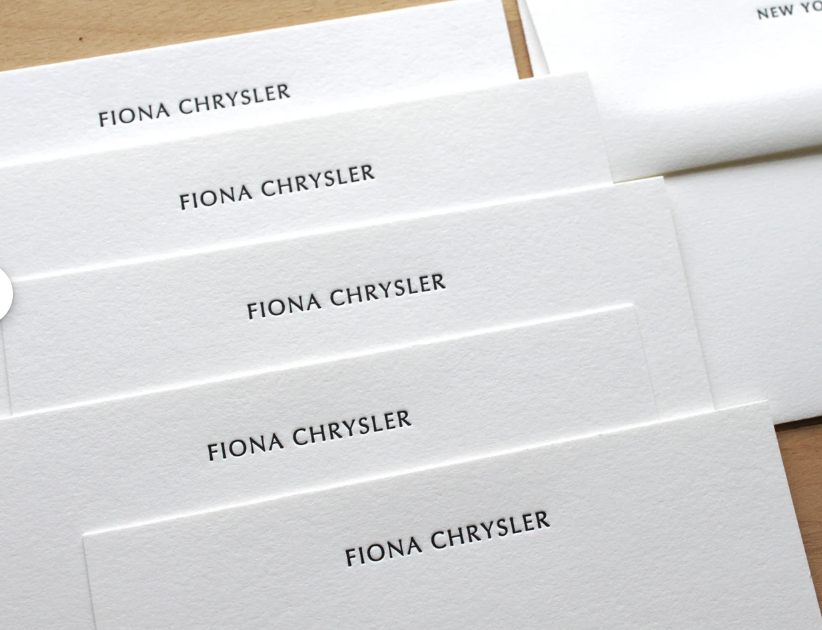 Personalized Letterpress Stationary