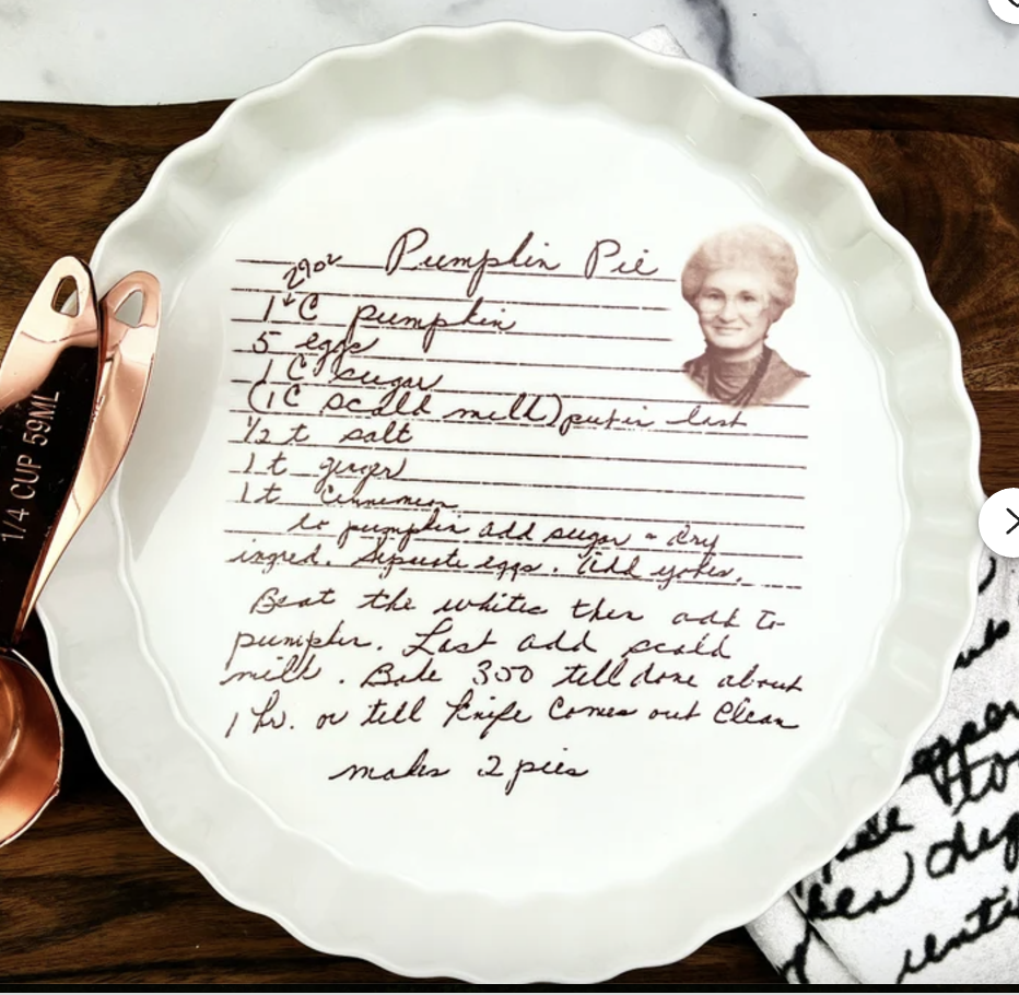 Recipe Pie Plate