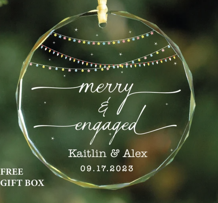 Merry &amp; Engaged Ornament