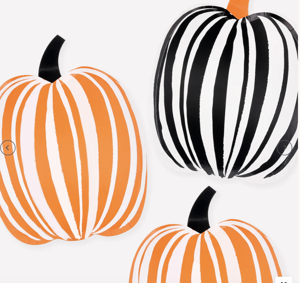 Striped Pumpkin Plates