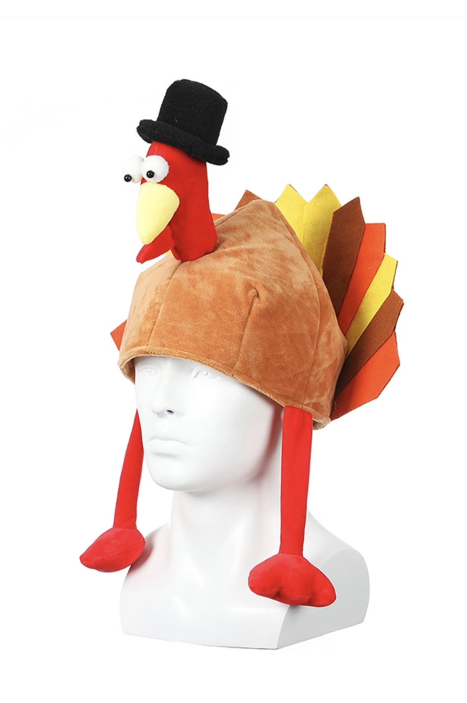 Plush turkey hat