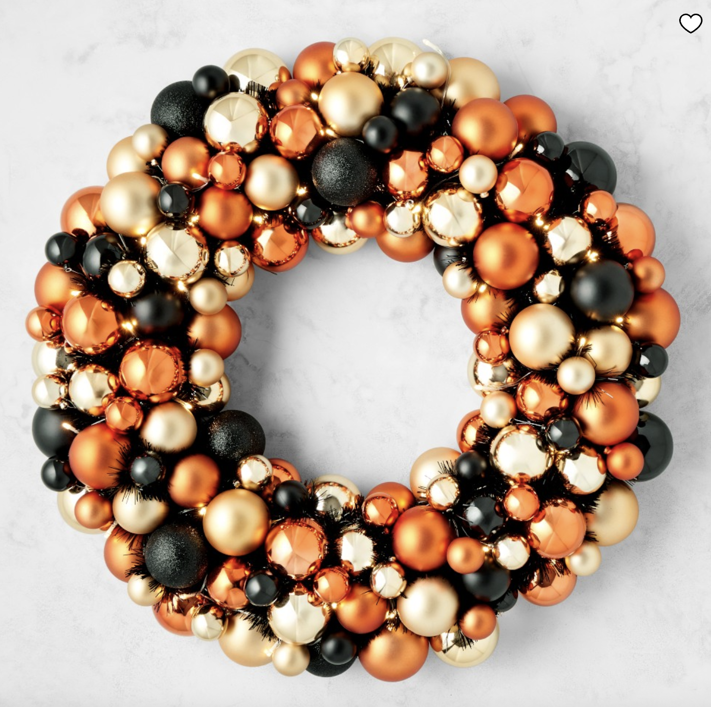 Pre-Lit Ball Wreath