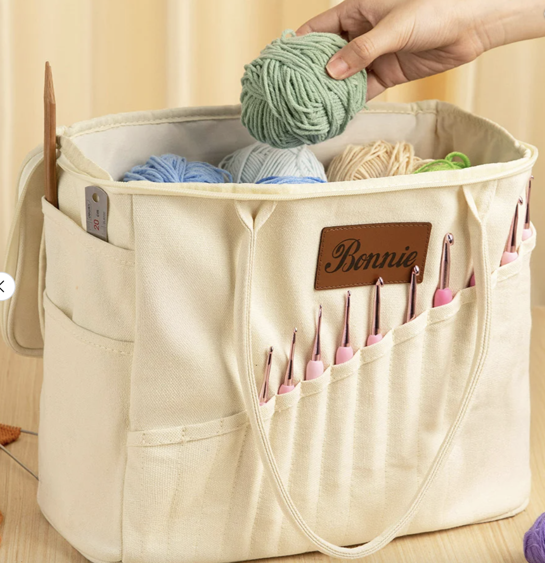 Monogrammed Crochet Bag