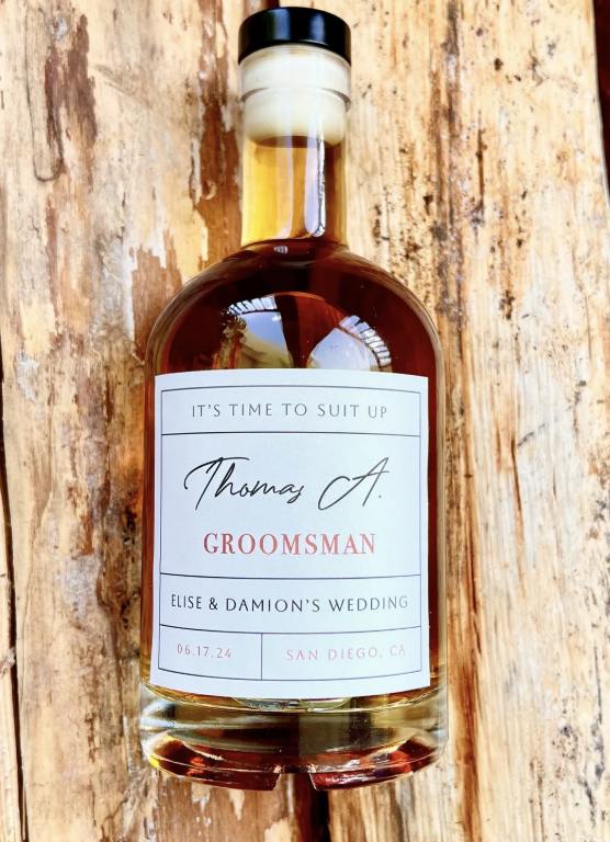 Groomsman Bottle Labels