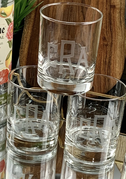 Monogrammed Old Fashioned Glasses