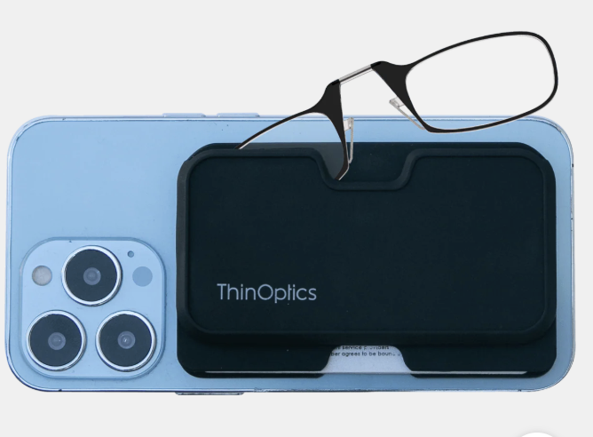 Thin Optics Glasses and Phone Case