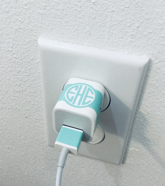 Personalized Decal for iPhone Charger