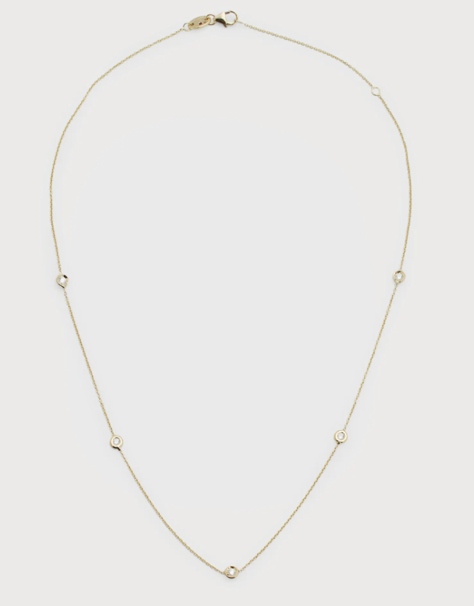 18k gold diamond necklace