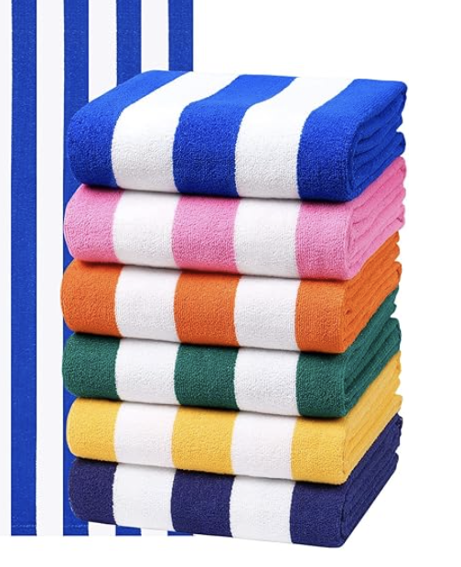 6 Pack Oversized Beach Towels