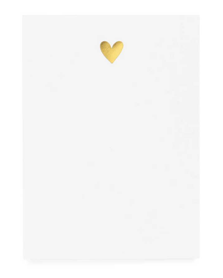 Gold Heart Notepad