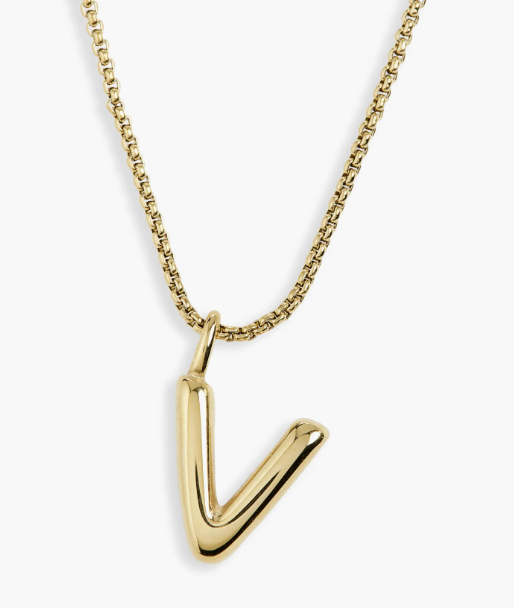 Initial Bubble Pendant Necklace