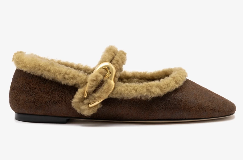 Larroude Shearling Flats