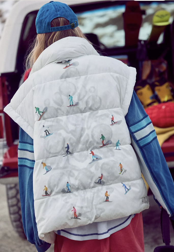 Printed Puffer Vest