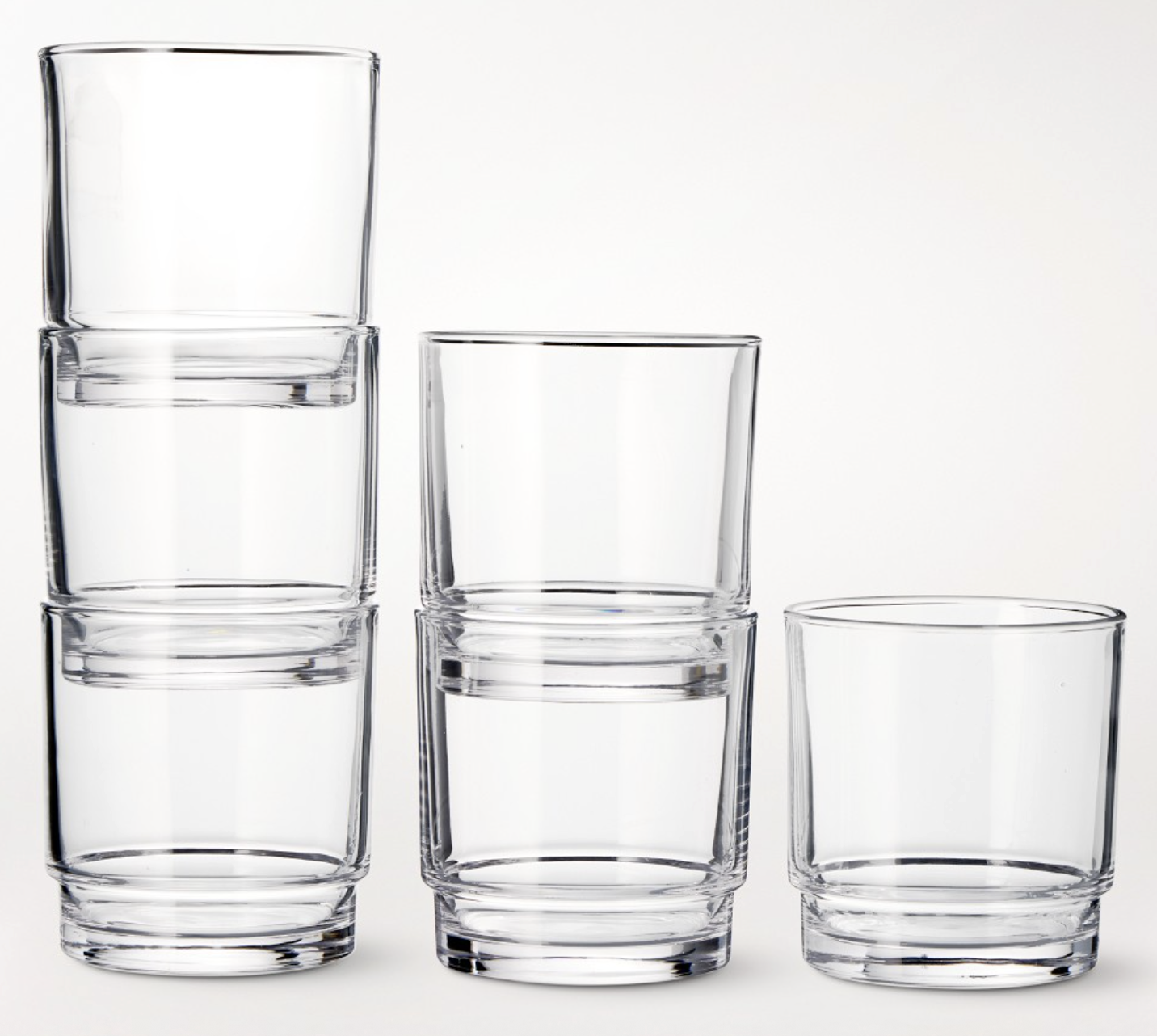 Stacked Tumbler Glasses