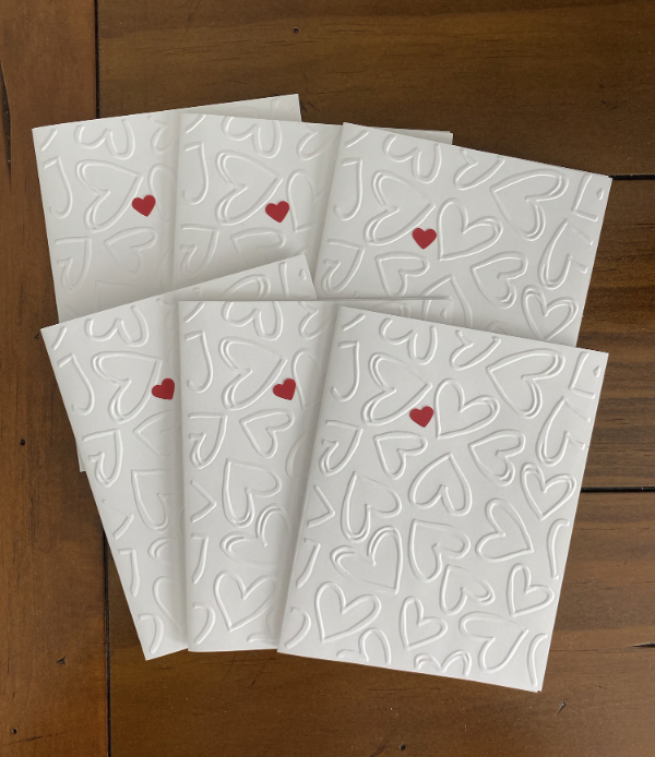 Embossed Heart Cards