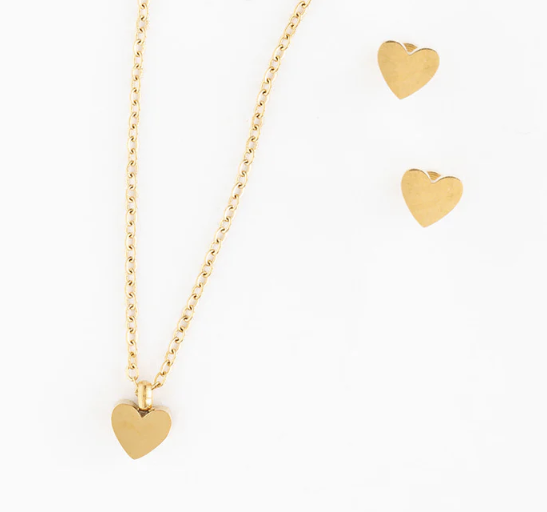 Pip &amp; Post Heart Necklace Set