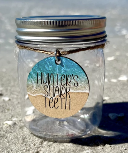 Personalized Shark Tooth Jar