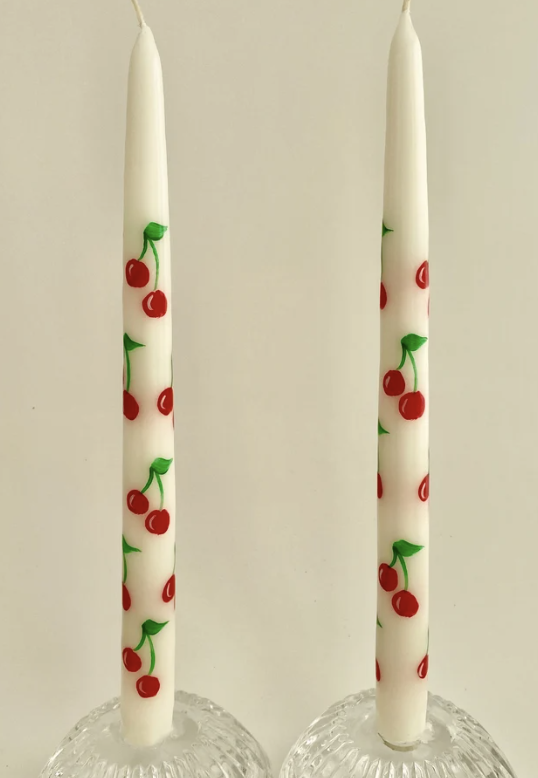 Cherry Taper Candles
