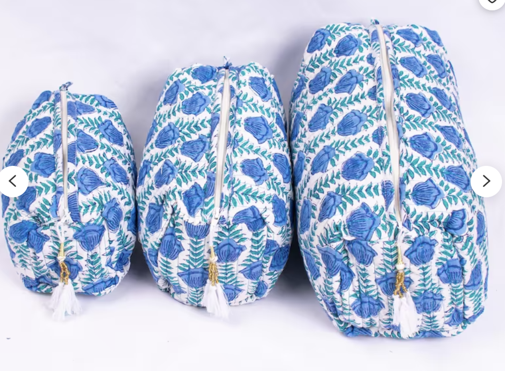 Quilted Toiletry Bags 
