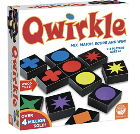 QWIRKLE is our #1 favorite game.  It comes in a CARD VERSION, TRAVEL VERSION and  SPECIALITY VERSION!!  You cannot go wrong!