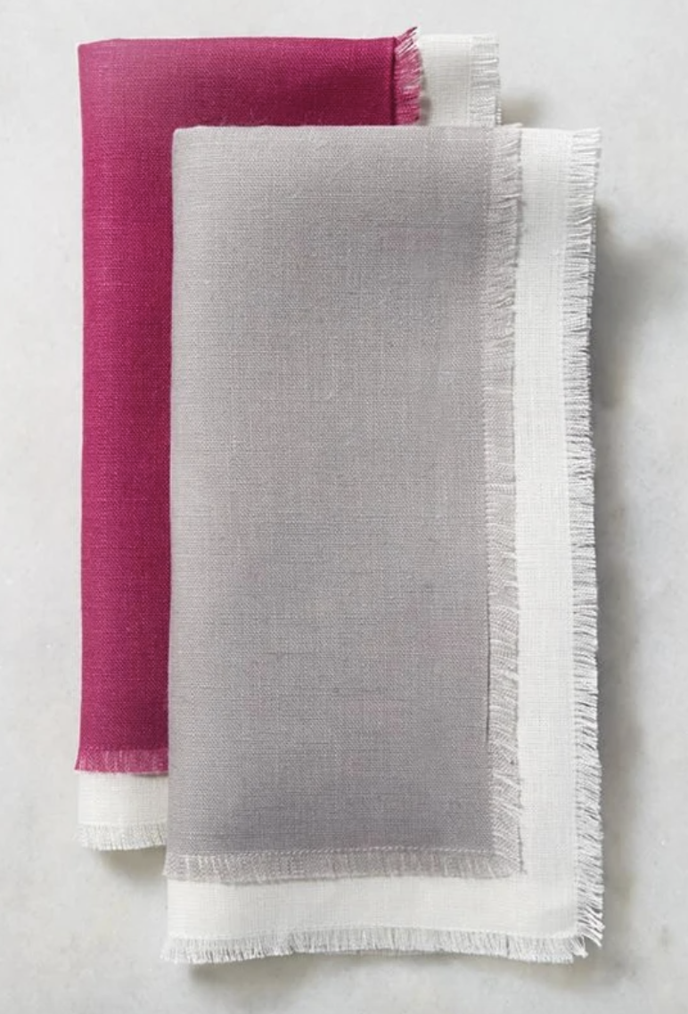 Do you love a fancy table…if so these LINEN NAPKINS are beautiful?  If you prefer a more laid back throw away as you go vibe these DISPOSABLE BAMBOO NAPKINS are great because they are pretty but also ready to go in the trash after dinner.