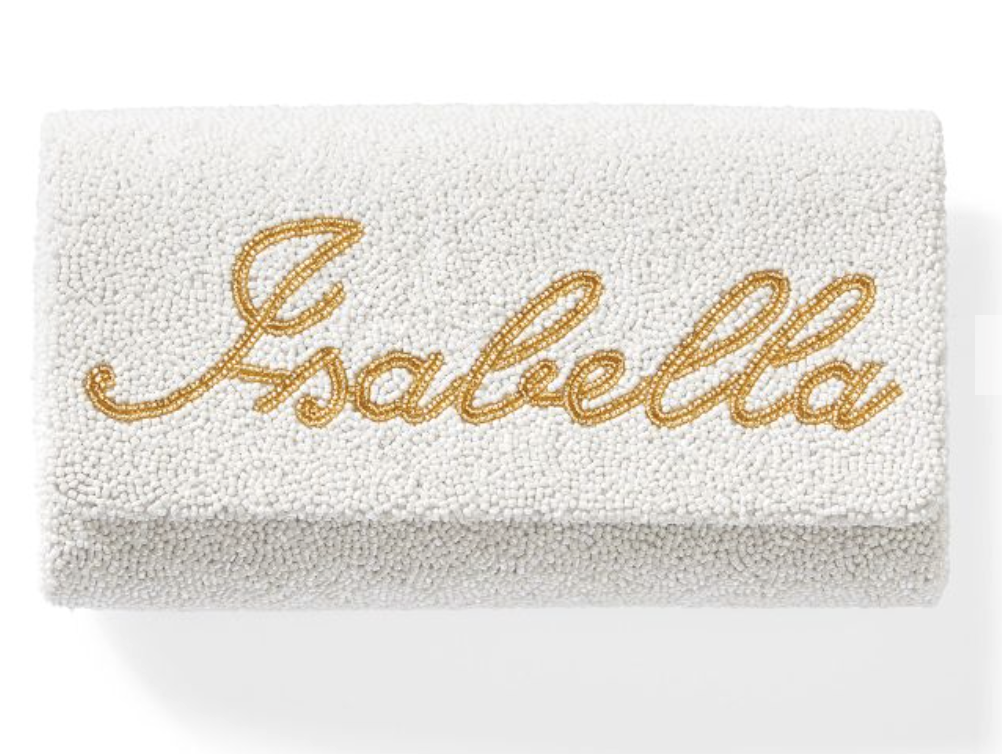 Personalized Beaded Clutch