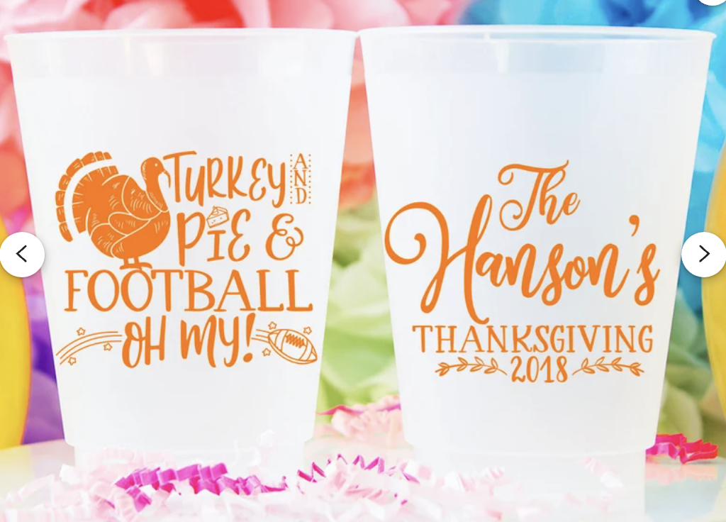 Personalized Thanksgiving Cups