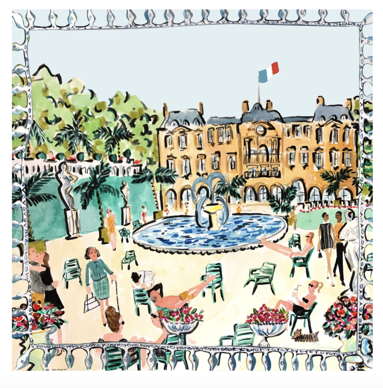 Wolf &amp; Badger Paris Silk Scarf