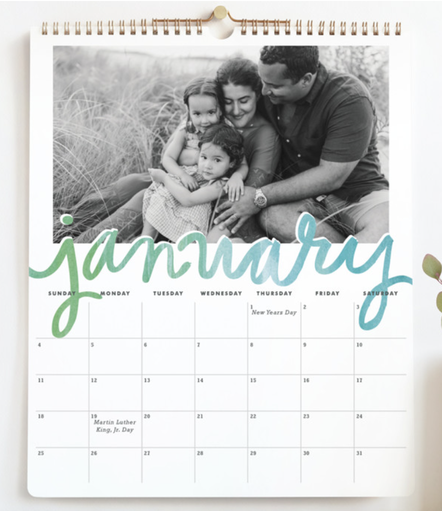 Custom Minted Paper Calendar
