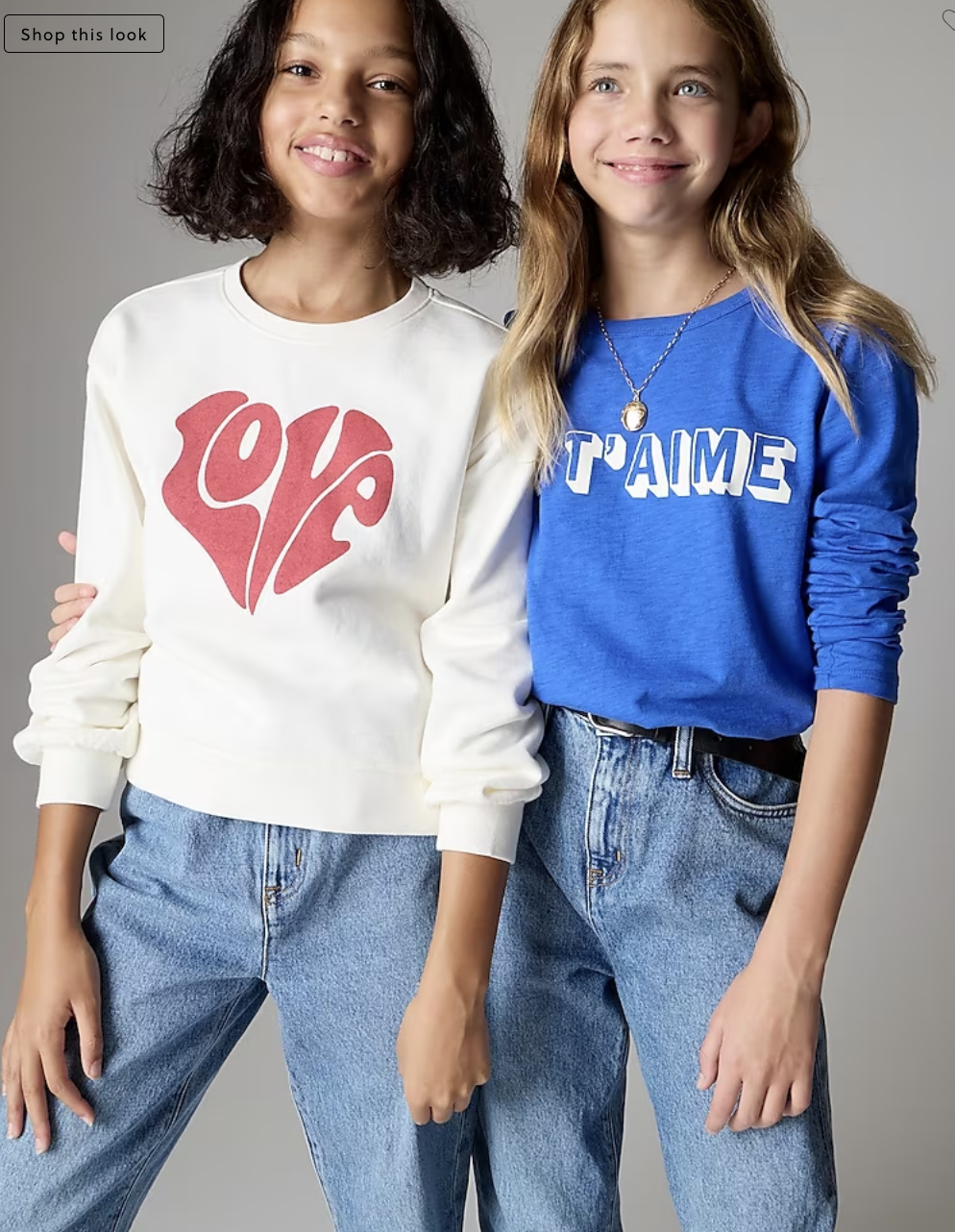 JCrew Heart Sweatshirts
