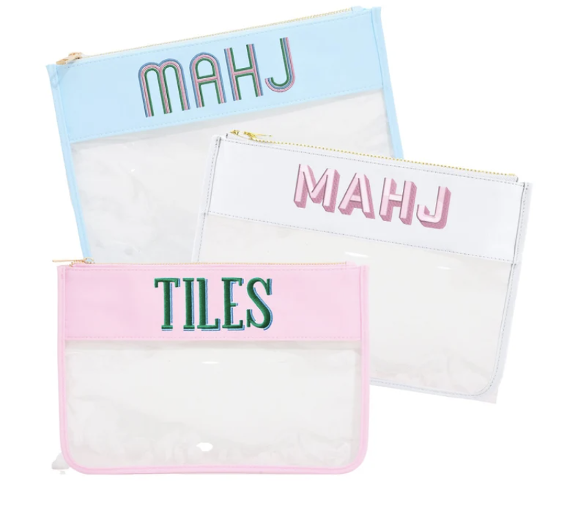 Monogrammed Clear Tile Bag