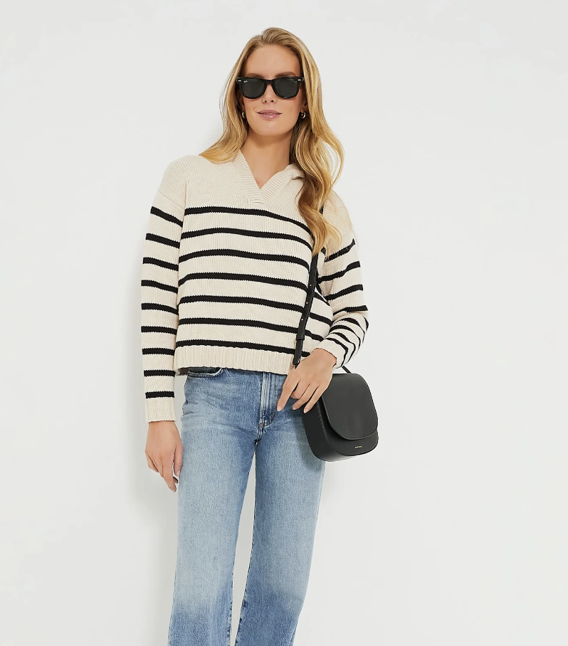 Sandstone Black Striped Sweater