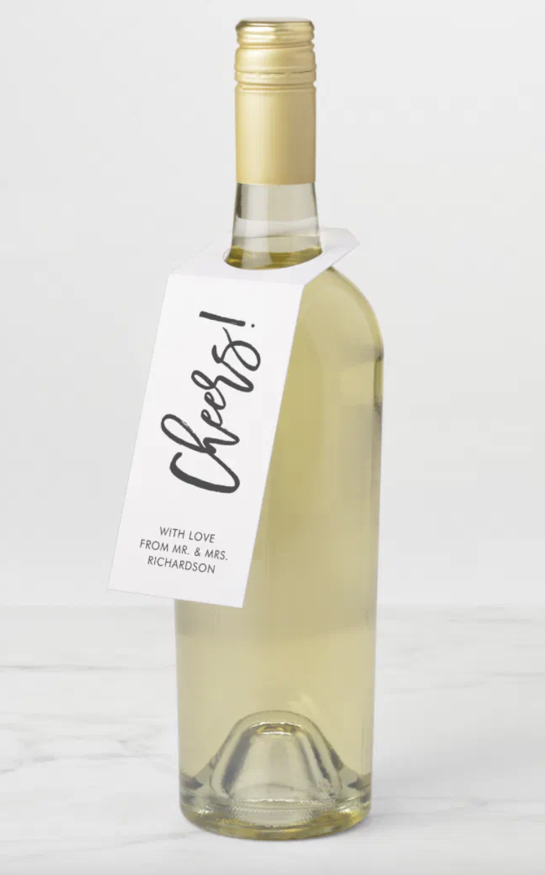Custom Cheers Wine Tags