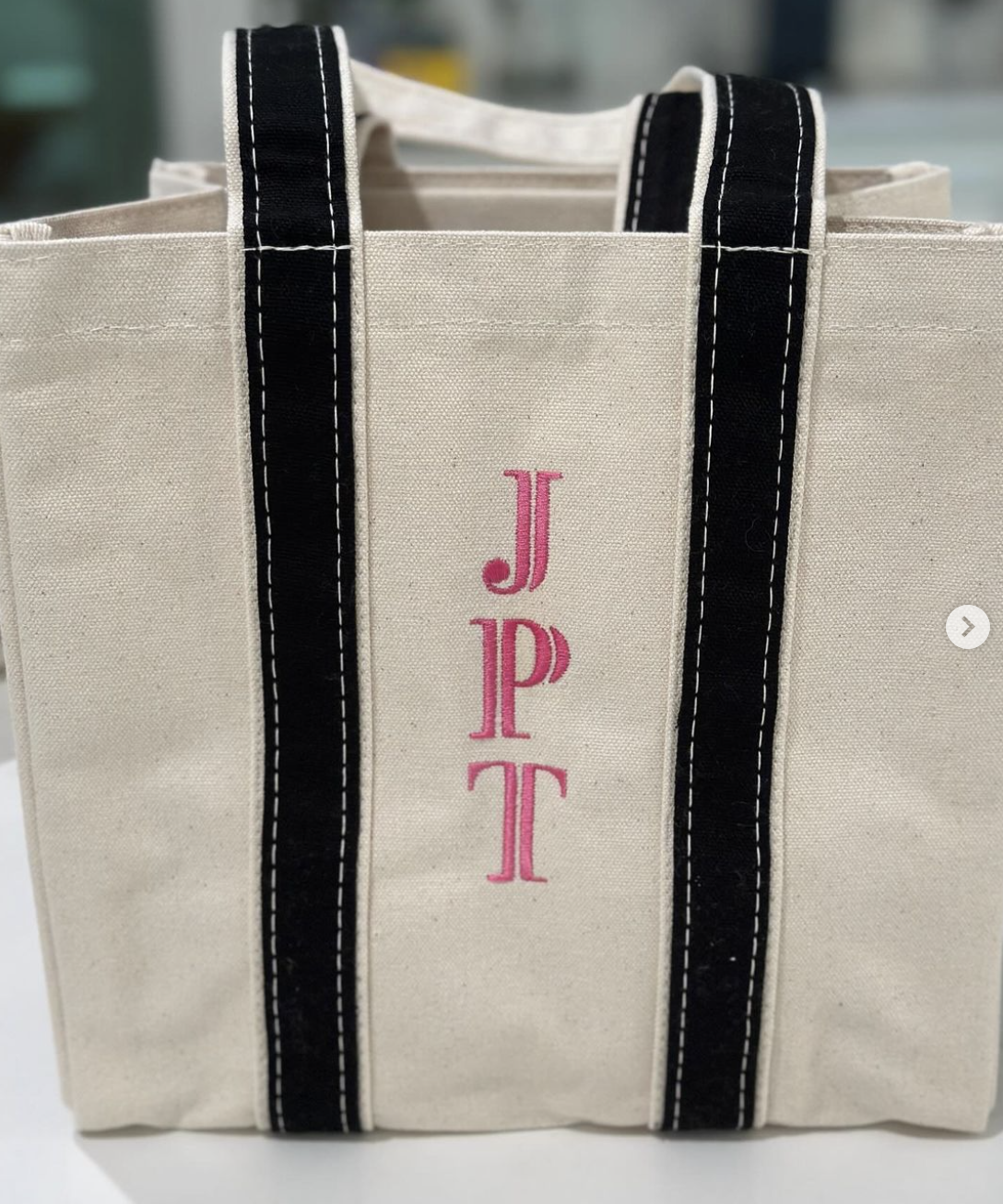 Monogrammed Wine Tote