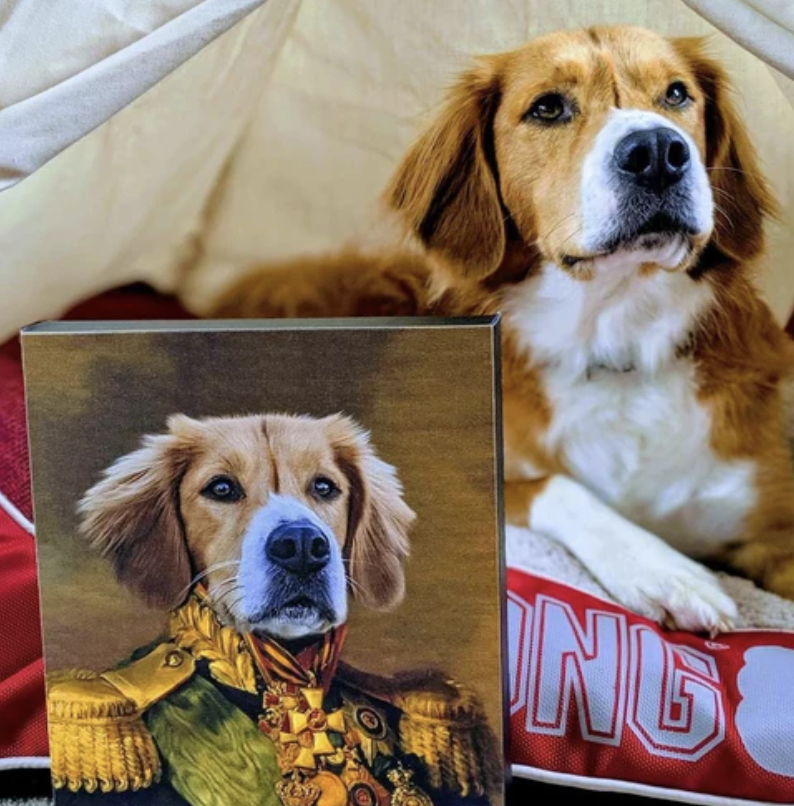 Crown and Paw Pet Portrait