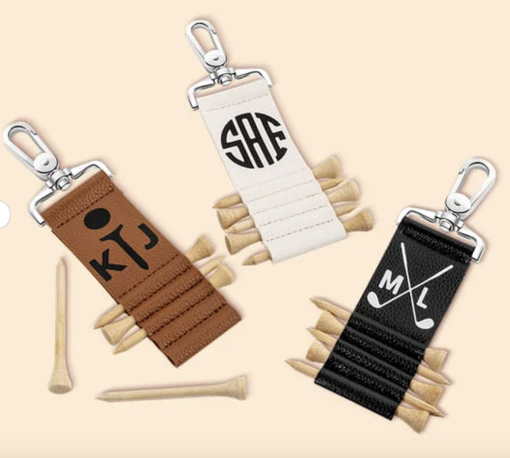Monogrammed Golf Tee Holder