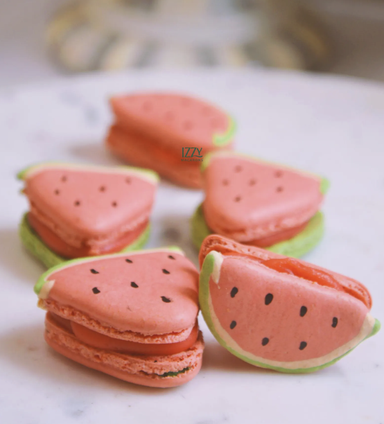 Watermelon Macaroons