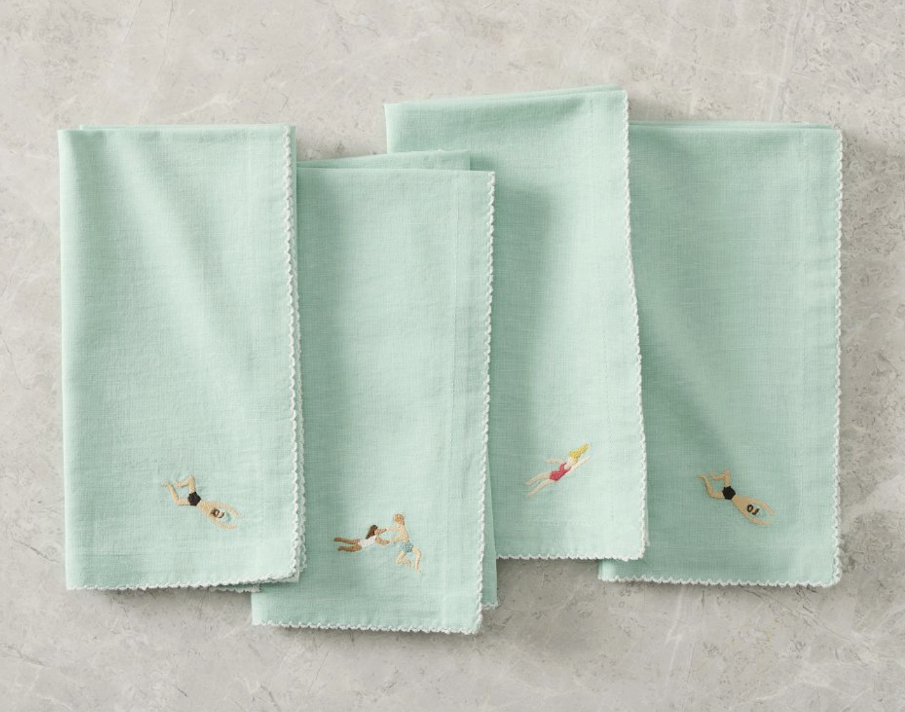 Embroidered Beach Napkins