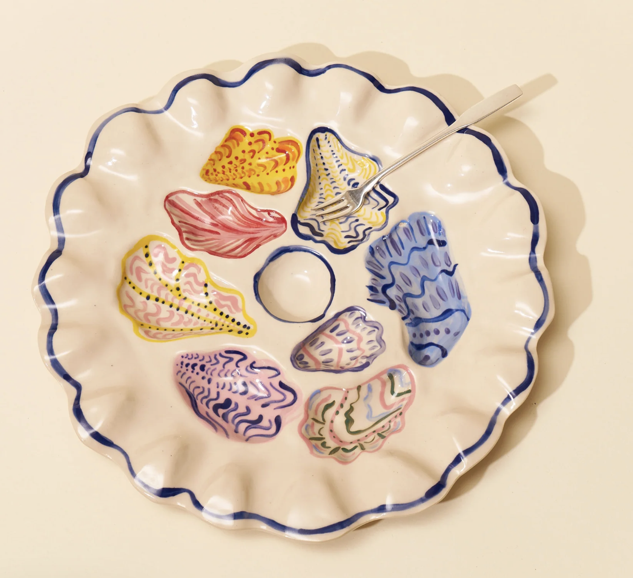 Handpainted Oyster Platter