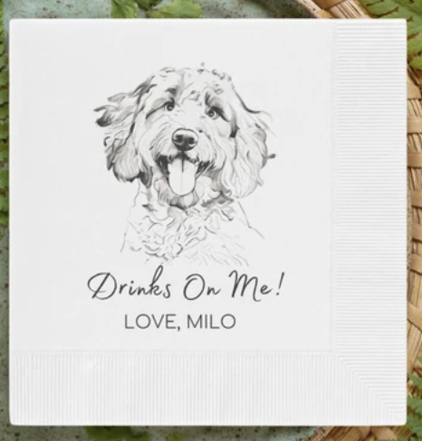 Custom Dog Cocktail Napkins