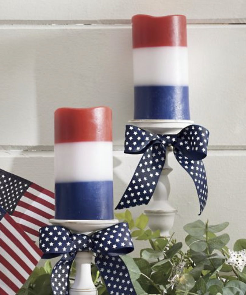 Red White and blue Candles