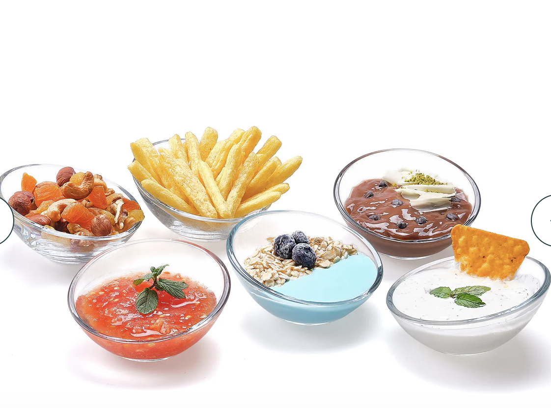 Crystallia Slanted Glass Bowls