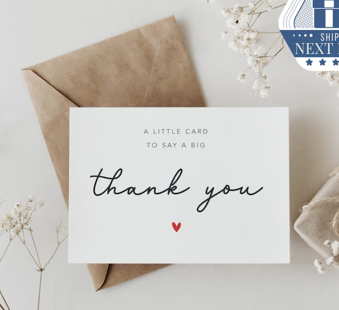 Thank you card